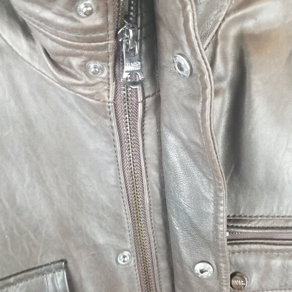 Andrew Marc New York Men's Dark Brown 100% Leather Biker Lined Jacket Sz XL - Picture 7 of 13